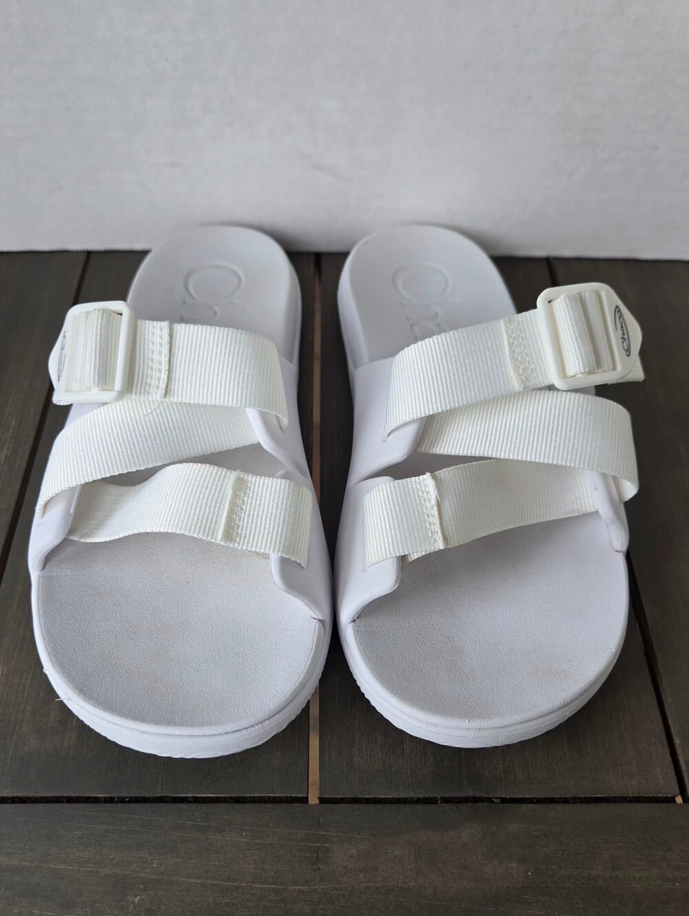Chaco Women's Chillos Slide Sandals White Size 7 Comfort Sport Recovery